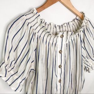 H&M Striped Crop Top